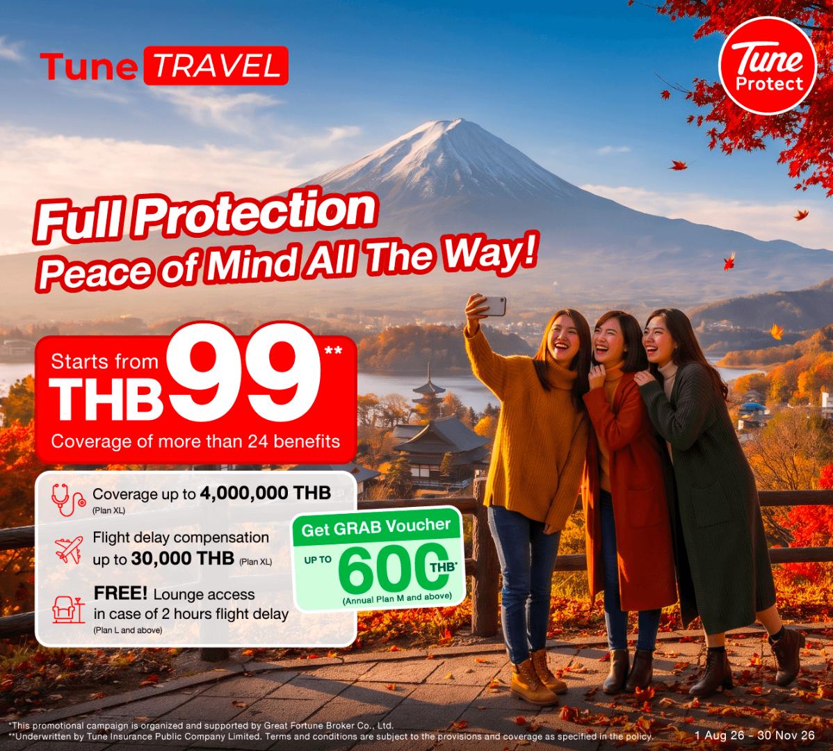 Tune Protect Full Protection ประกันการเดินทาง